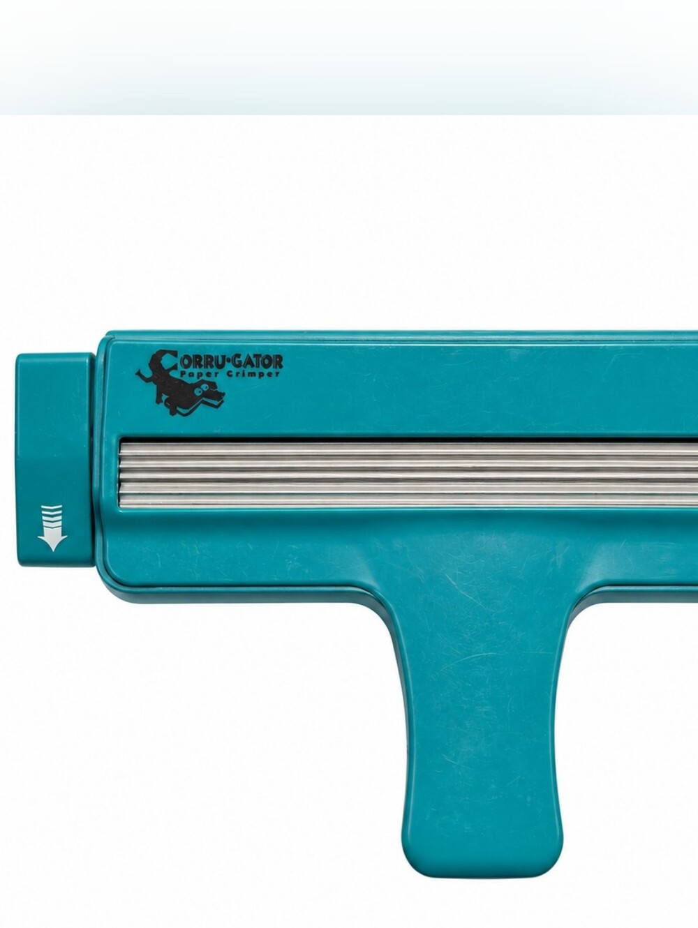 Marvy Uchida Corru-Gator Paper Crimper Teal 8.5" Scrapbook Tool Tested Works